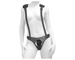 Body Dock - čierne pripínacie spodné prádlo s ramienkami
