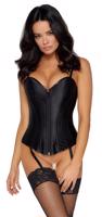 Cottelli Matt Satin Corset 2611465 Black - XL