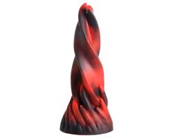 Creature Cocks Hell Kiss - tvarovaný silikónový dildo - 19 cm (červený)