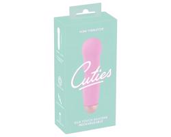 Cuties Mini Rose - nabíjateľný, vlnitý vibrátor (ružový)