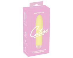Cuties Mini Yellow - akumulátorový silikónový vibrátor (žltý)