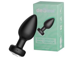Desirel Easy Obsidian - nabíjateľný anál vibrátor (čierny)