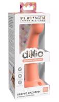Dillio Secret Explorer - silikónové dildo so svorkou (17 cm) - oranžové