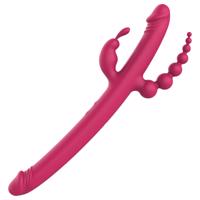 Dreamtoys Anywhere Pleasure Vibe - akumulátorový, 4-ramenný vibrátor (ružový)