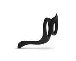 Easytoys Potešenie Krúžok - pružný erekčný a semenný krúžok (čierny)
