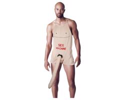 Erotická zástera Sex Machine (prírodná)