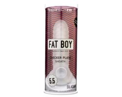 Fat Boy Checker Box - penisový návlek (15 cm) - biely