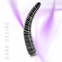 FEELZTOYS GLAZZZ Dark Desire - zahnuté sklenené dildo (čierne)