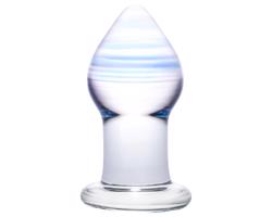 GLAS Amethyst Rain - fialový sklenený anál plug