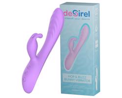 Hop & Buzz Zajačik - vibrátor s uškami a dráždením klitorisu (ružový)