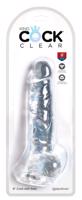 King Cock Clear 8 - upínací, testikulárny vibrátor (20 cm)