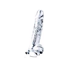 Lovetoy Flawless Clear - prísavkový dildo - 19 cm (priehľadný)