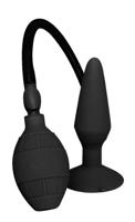 MenzStuff L - čerpateľné, s nožičkami, análne dildo - čierne (veľké)