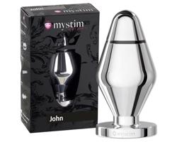 mystim Malý Ján - elektro análny plug - strieborný (veľký)