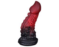 OgazR - chápadlové dildo - 19cm (červeno-čierne)