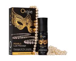 Orgie Pearls Lust - perlový náhrdelník a masážny gél (30 ml)