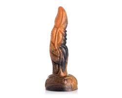 Ravager Creature - Textúrovaný silikónový dildo - 20 cm (oranžový)
