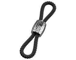 Rebel Heavy Rope - nastaviteľný krúžok na penis a semenníky (čierny)