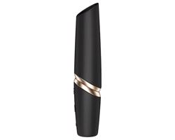 Satisfyer Perfect Kiss - rúžový vibrátor (čierny)