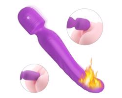Sex HD Iris - 2-motorový vibračný masér s ohrevom (fialový)