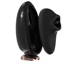 Sex HD Mirror - zahrievací lízací vibrátor (čierny)
