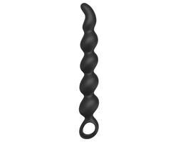 Sex HD Steven - análny dildo s perlami (čierny)