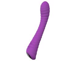 Sex HD Sunshine - akumulátorový, drážkovaný vibrátor na bod G (fialový)