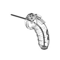 Shots ManCage Model 16 Chastity 4.5 Cage with Silicone Urethal Sounding