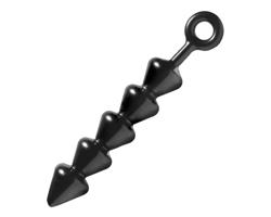 Spades - perličkový análny dildo (čierny)