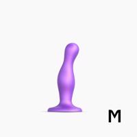 Strap-on-me Curvy M vlnitý, prísavkový dildo - Purple
