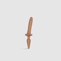 Strap-on-me Swith Realistic S - silikónové dildo 2v1 (tmavé prírodné)