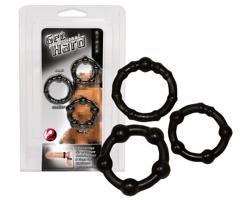 You2Toys - Buď pevný! Sada erekčných krúžkov - čierna (3 ks)