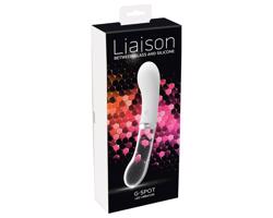 You2toys Liaison - silikónovo-sklenený LED vibrátor (priehľadný-biely)