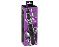 You2Toys - Push it - Nabíjateľný análny vibrátor s prirážaním (čierny)