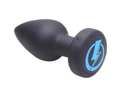 Zeus - bezdrôtový E-Stim análny vibrátor (čierny)